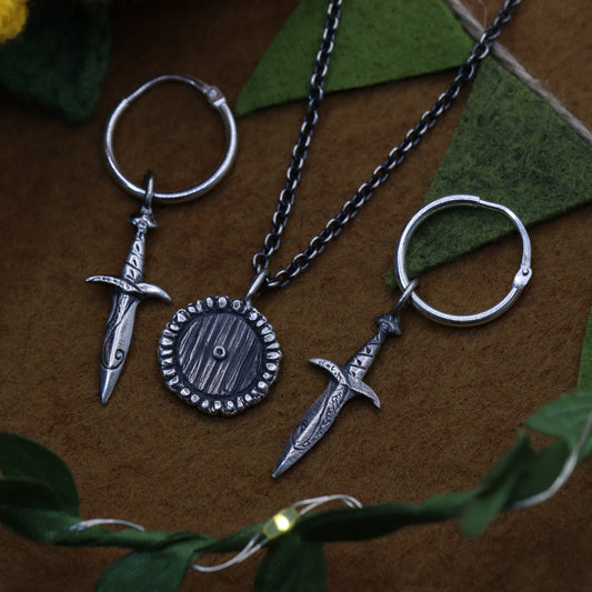 Sting short-sword from The Lord of the Rings and a Hobbit Door