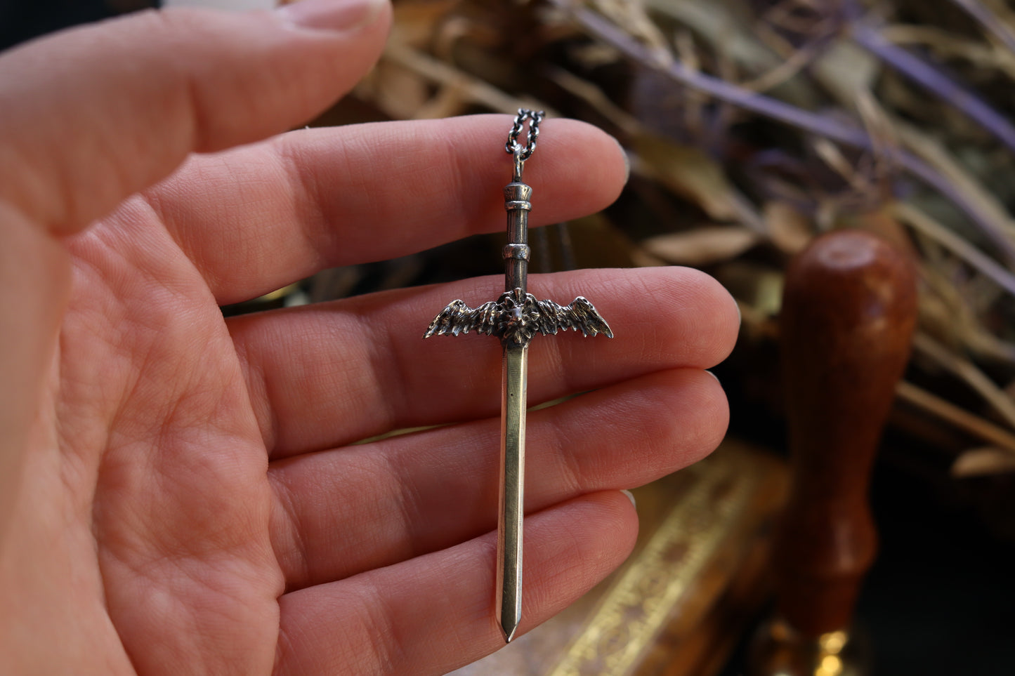Winged Lion Sword - Necklace