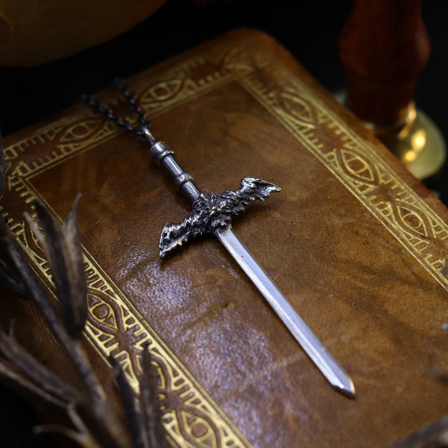 Winged Lion Sword - Necklace