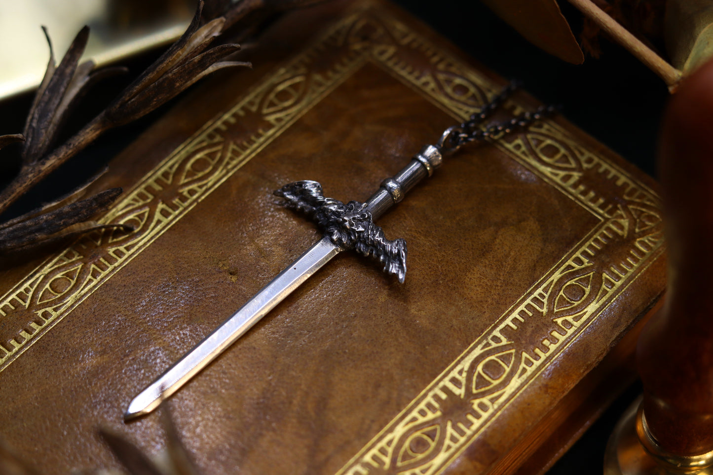 Winged Lion Sword - Necklace