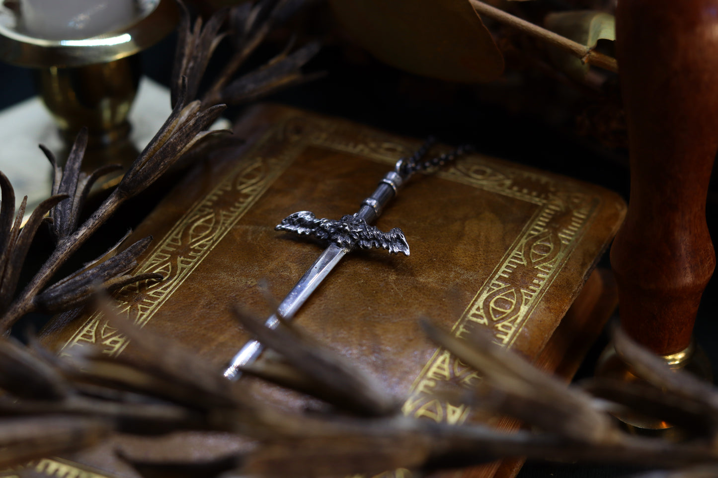 Winged Lion Sword - Necklace