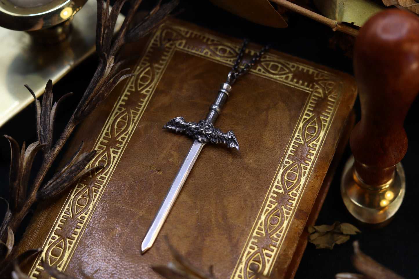 Winged Lion Sword - Necklace