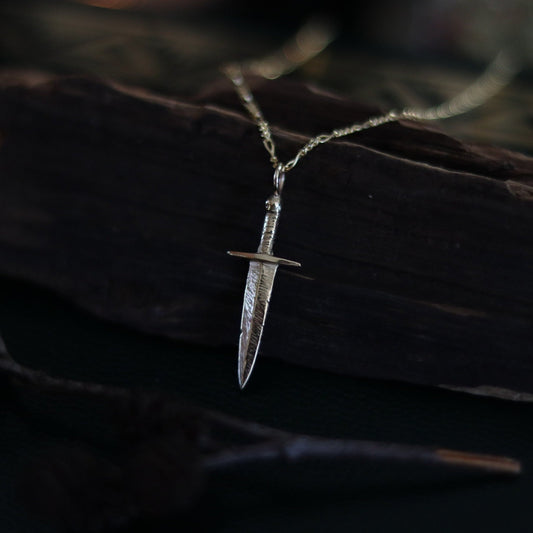 Dagger - 10K Gold - Necklace