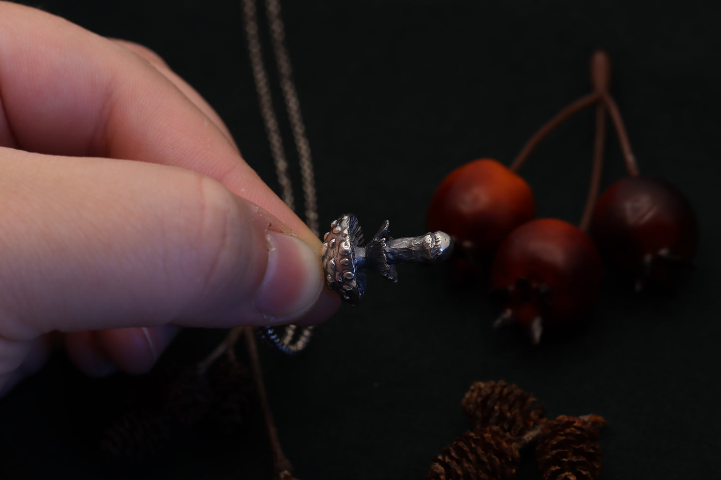 Large fly agaric - Necklace