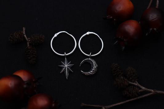 Moon and Star - Earrings