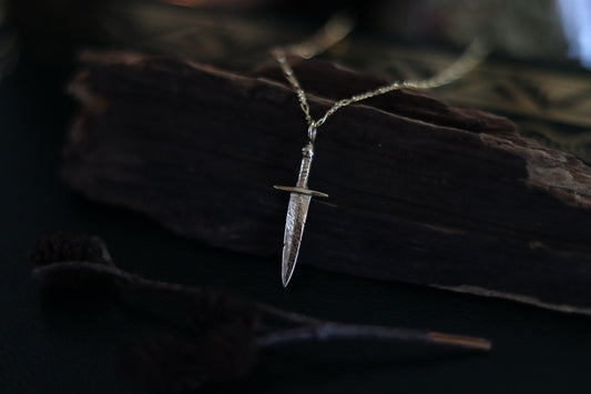 Dagger - 10K Gold - Necklace